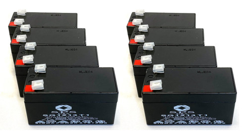 12V 1.3Ah Replacement Battery for Zeus PC1.3-12F1 (8 Pack)