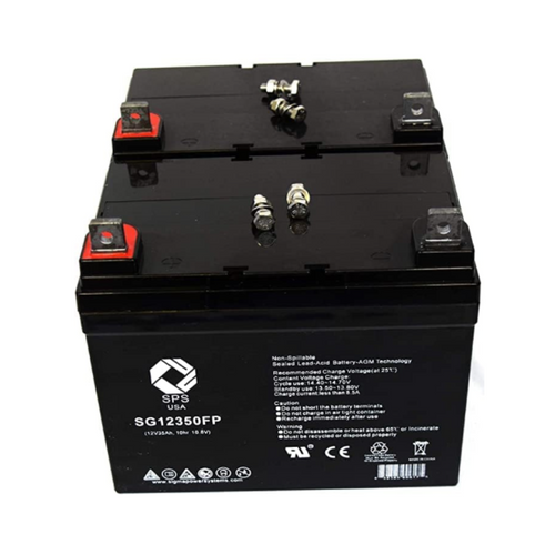 SPS Brand 12V 35Ah Replacement Battery (SG12350) for Lawn Mower Dixon 5502 ( 2 PACK)