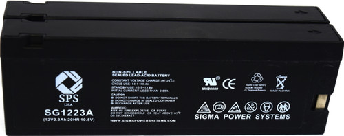 SPS Brand 12V 2.3 Ah (Terminal A) Replacement (SG1223A) for General Electric 1CVP5021 (Camcorder Battery) (2 Pack)