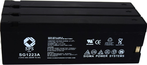 SPS Brand 12V 2.3 Ah (Terminal A) Replacement (SG1223A) for General Electric 1CVP6030 (Camcorder Battery) (3 Pack)