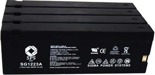 SPS Brand 12V 2.3 Ah (Terminal A) Replacement (SG1223A) for General Electric 5747 (Camcorder Battery) (4 Pack)