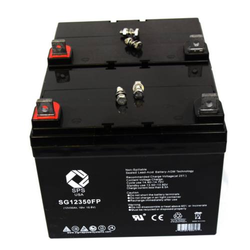 Replacement Battery for Quickie Freestyle Rhapsody  - 2 PACK