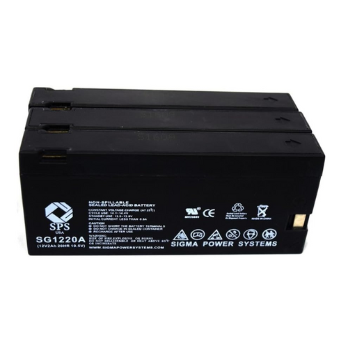 SPS Brand 12V 2Ah Replacement Battery (SG1220A) for Sears Camcorders 53671 (Camcorder Battery) ( 3 PACK)