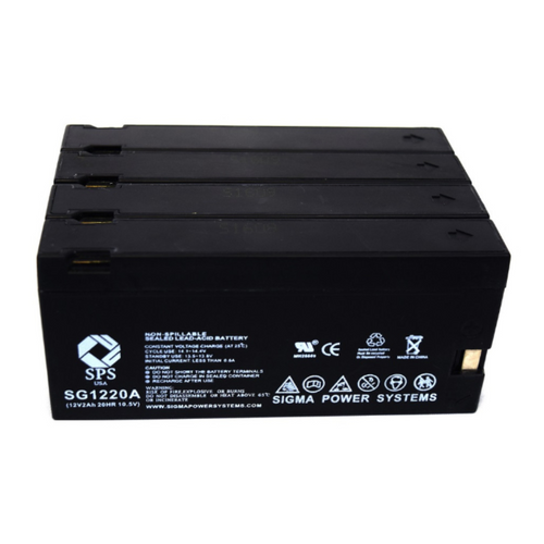 SPS Brand 12V 2Ah Replacement Battery (SG1220A) for Panasonic Camcorders NV-M1000PX (Camcorder Battery) (4 PACK)