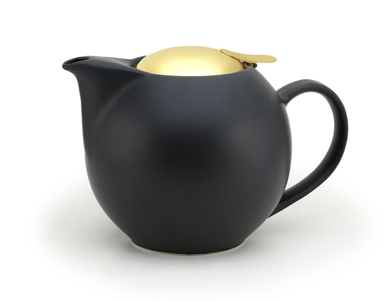 Nobu Black Universal Teapot 1000ml with Gold Lid