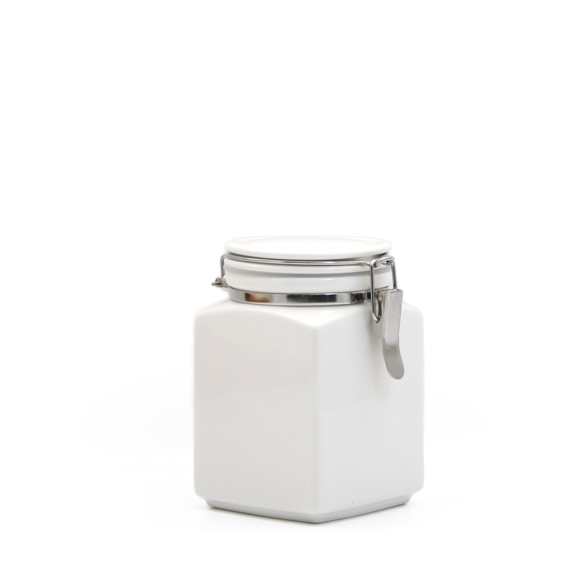 White Square Canister Small