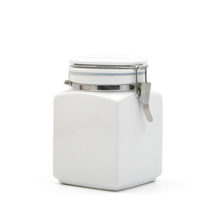 White Square Canister Medium