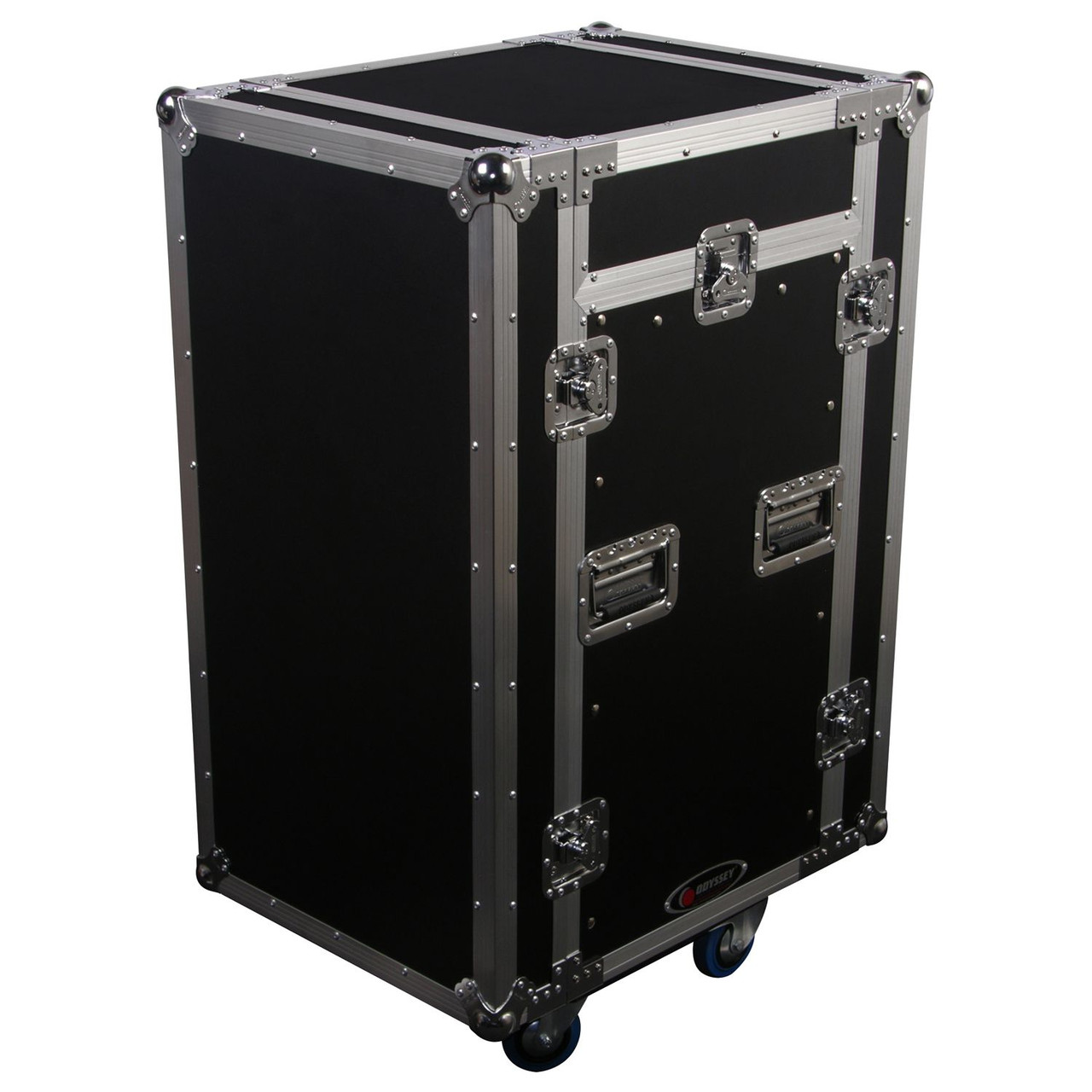 Odyssey 11U Top Slanted 16U Bottom Vertical Space Saver Combo Rack with ...