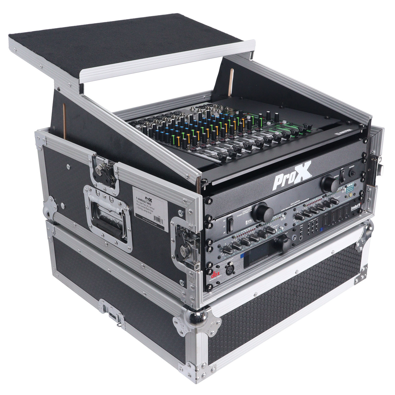 4U Vertical Rack Mount Flight Case with 10U Top for Mixer