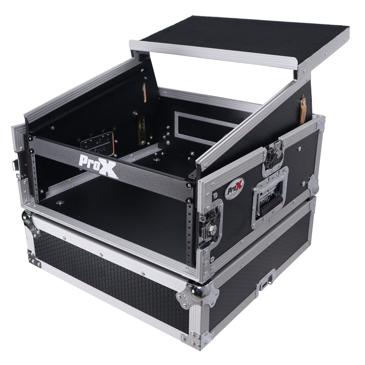 6U Vertical Rack Mount Flight Case with 10U Top for Mixer Combo