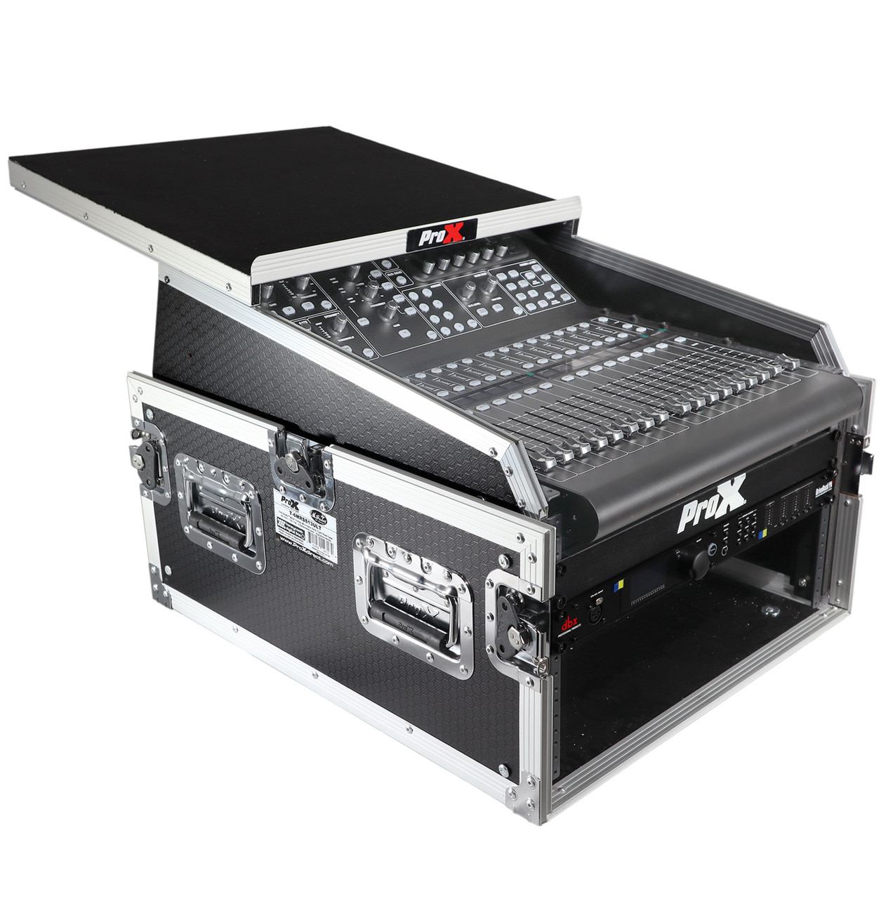 13U Top Mixer 6U Front Rack Combo Flight Case with Sliding Laptop