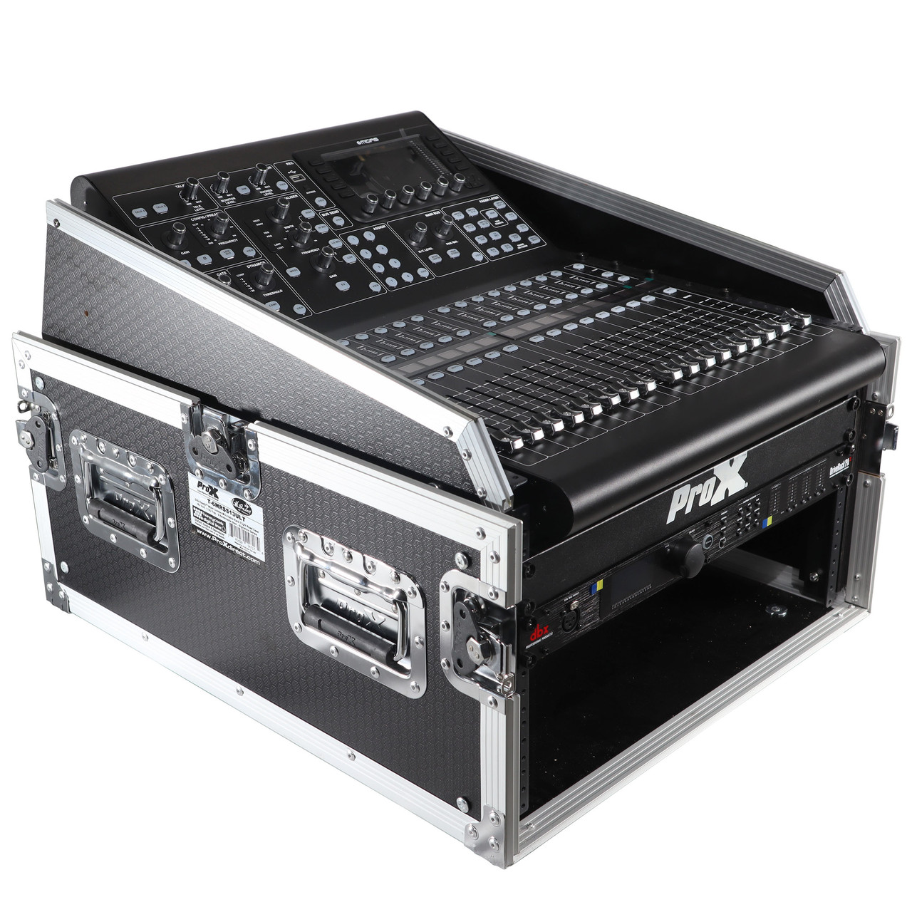 13U Top Mixer 6U Front Rack Combo Flight Case with Sliding Laptop