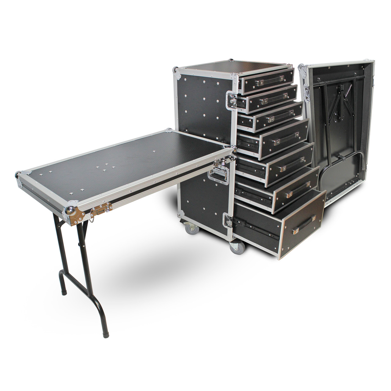 ProX 7 Utility Drawer ATA Flight Style Case with Fold out Left