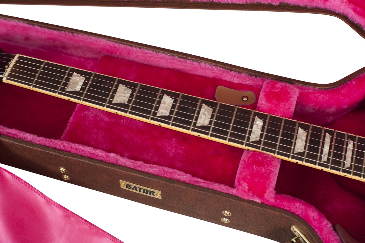 Gator Cases Gibson SG Guitar Deluxe Wood Case, Brown