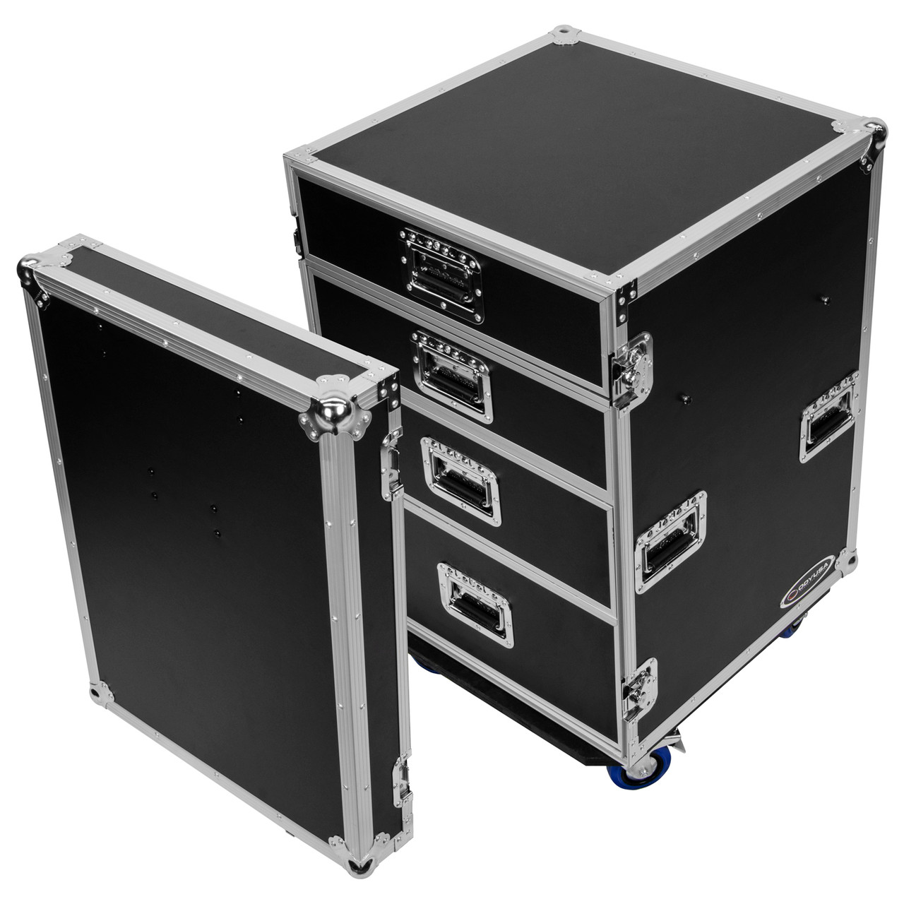 Odyssey Deluxe Four Drawer Workbox Tour Flight Case with Casters