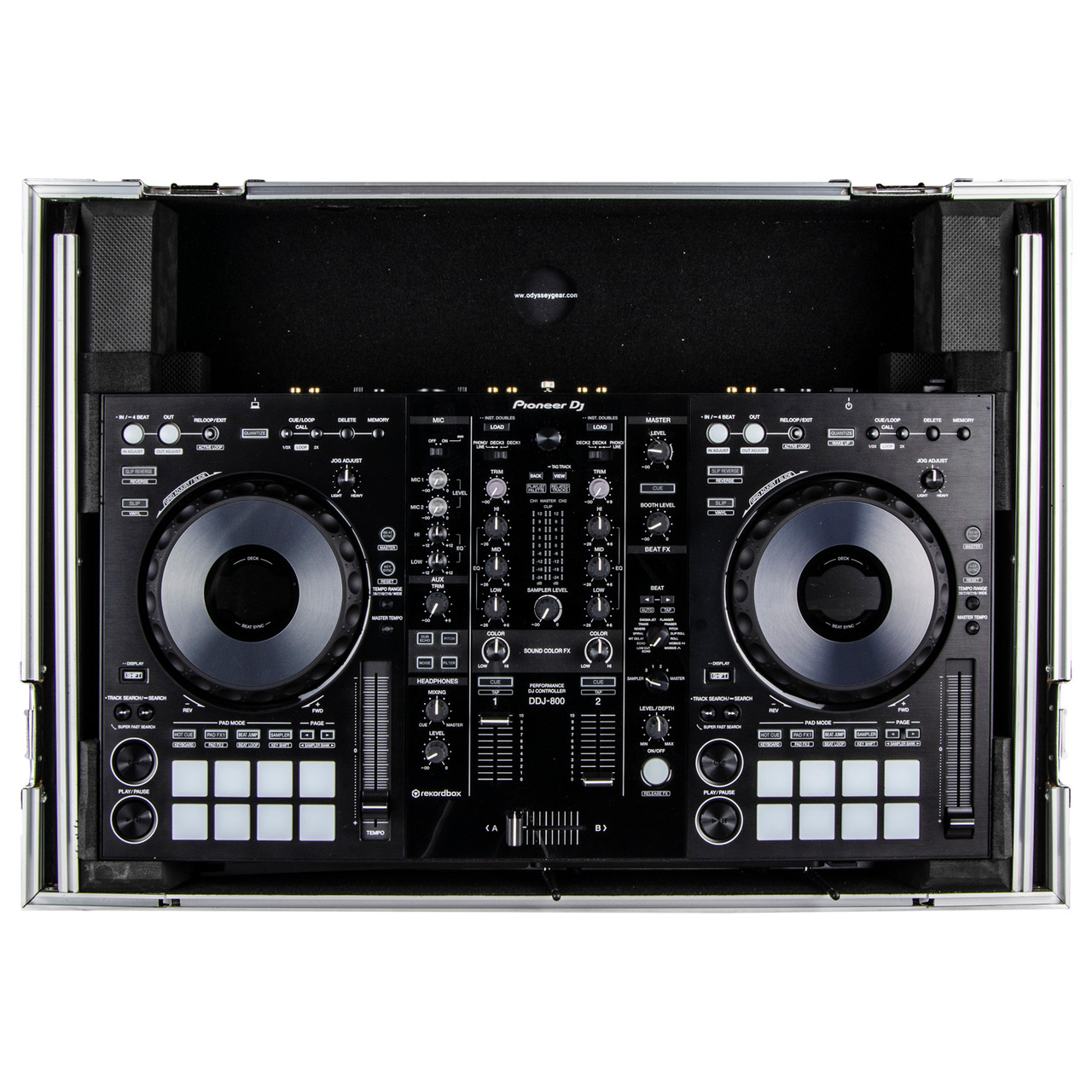 Odyssey Pioneer DDJ-800 / XDJ-RR Flight Case with Bottom 1U Rack