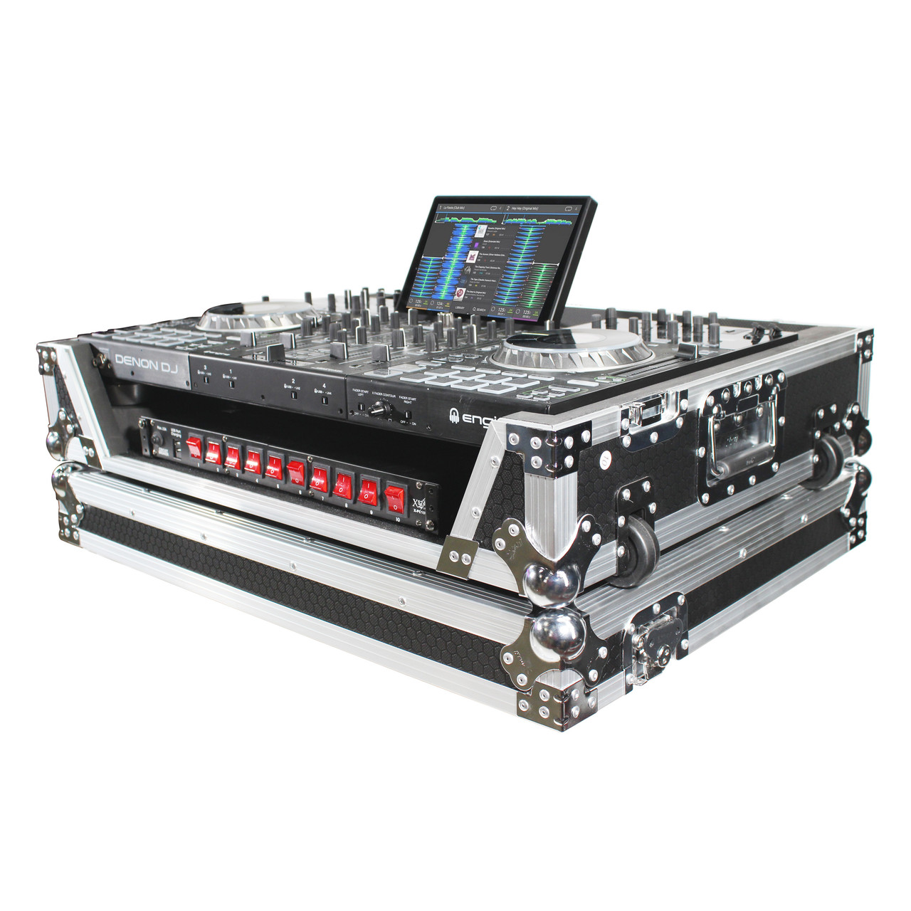 ProX ATA Flight Case For Denon PRIME 4 DJ Controller with 1U Rack