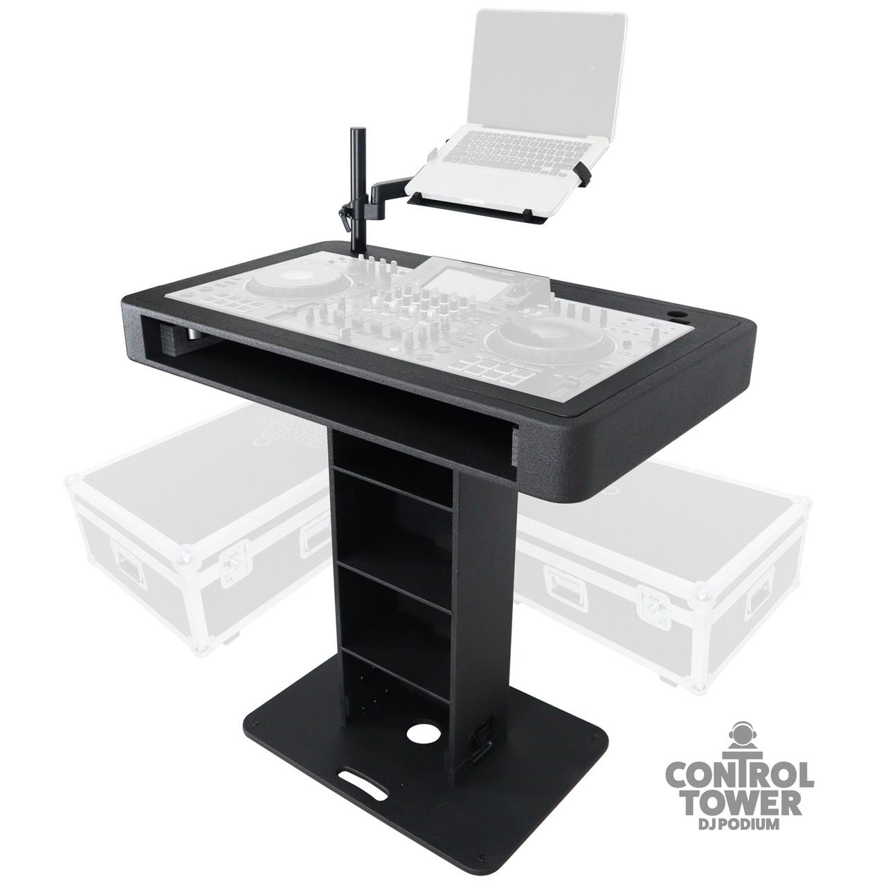 ProX Control Tower DJ Podium with Road Cases for Pioneer DDJ-REV7