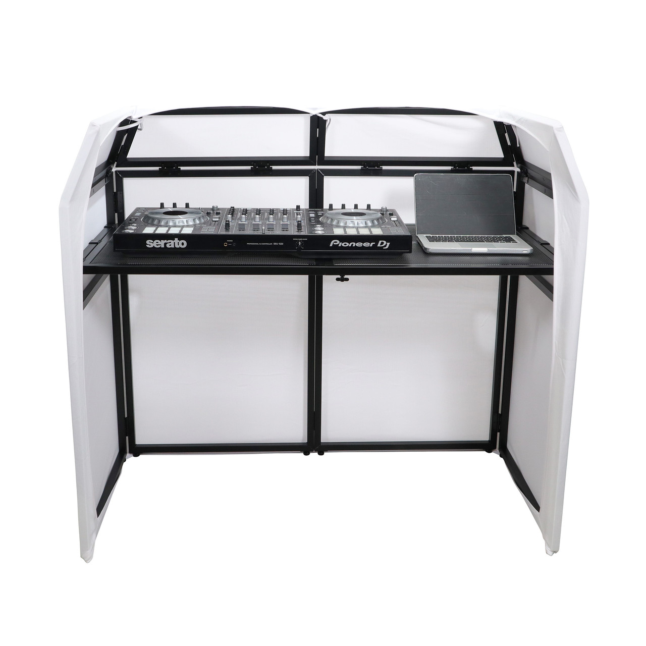 ProX Mesa MK2 DJ Facade Table Station Includes White & Black