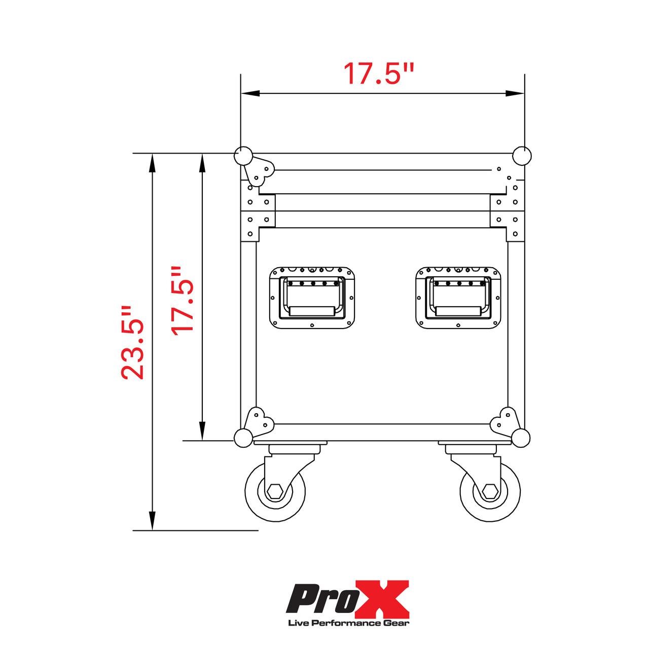 ProX Heavy-Duty Storage Road Case With 4