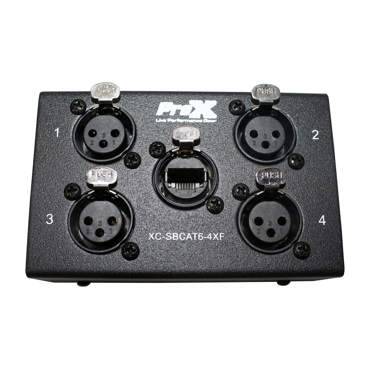 ProX 4 Channel XLR-F CAT6 Audio/DMX Portable Snake Box