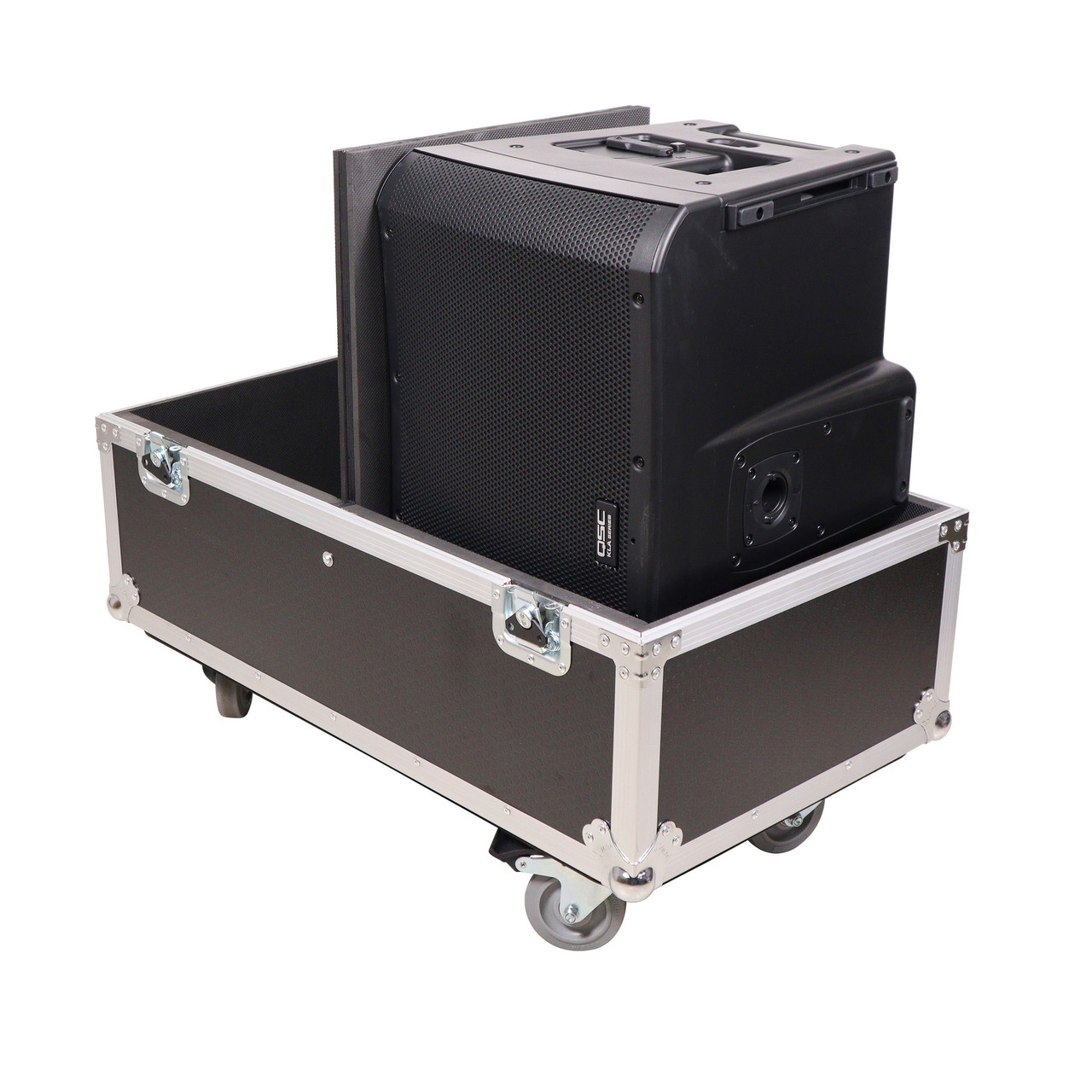 ProX Universal Dual Speaker Flight Case Fits (2) QSC KLA12 LA112