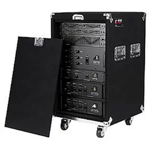 Pro 16U Carpeted Amp Rack Case with Wheels