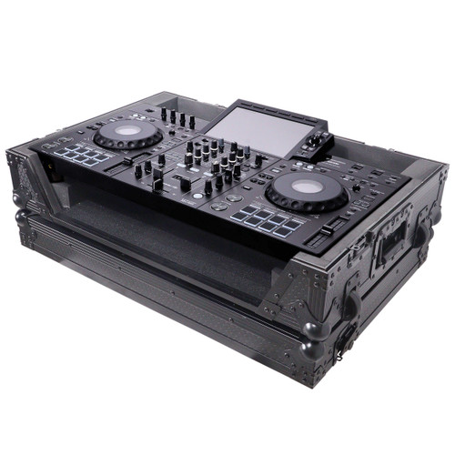 ATA Flight Case For Pioneer XDJ-RX3 DDJ-REV5 with 1U Rack Space and Wheels - Black