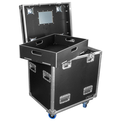 Odyssey Professional 30″ x 22″ x 30″ Black Hex Board Utility Tour Trunk Case with Caster Wheels