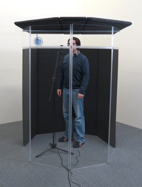 IPF   -   IsoPac   F   Portable Vocal   Isolation   Booth   - 5’   W   x   5’   D   x   6.5’   H   - 50-60%   Volume Reduction