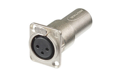 XLR female-male feedthrough adapter for panel mount