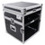 8U Vertical Rack Mount Flight Case with 10U Top for Mixer Combo Amp Rack
