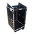 18U Vertical Rack Mount Flight Case with 10U Top for Mixer Combo Amp Rack with Caster Wheels