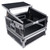 6U Vertical Rack Mount Flight Case with 10U Top for Mixer Combo Amp Rack with Laptop Shelf and Caster Wheels