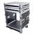 12U Vertical Amp Rack Mount Flight Case with Caster Wheels