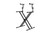 Deluxe 2 Tier “X” Style Keyboard Stand