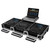 Low Profile 12″ Format DJ Mixer and Two Battle Position Turntables Flight Coffin Case with Wheels and Glide Platform