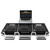 Low Profile 12″ Format DJ Mixer and Two Battle Position Turntables Flight Coffin Case with Wheels and Glide Platform