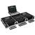Low Profile 12″ Format DJ Mixer and Two Battle Position Turntables Flight Coffin Case with Wheels and Glide Platform