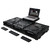 Low Profile 12″ Format DJ Mixer and Two Battle Position Turntables Flight Coffin Case with Wheels and Glide Platform