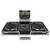 Low Profile 10″ Format DJ Mixer and Two Battle Position Turntables Flight Coffin Case with Wheels and Glide Platform