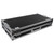 Low Profile 10″ Format DJ Mixer and Two Battle Position Turntables Flight Coffin Case with Wheels and Glide Platform