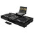 Low Profile 10″ Format DJ Mixer and Two Battle Position Turntables Flight Coffin Case with Wheels and Glide Platform