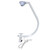White 20" Mirror Ball Free-Standing Hook Fits 35mm Pole with 1 RPM Motor