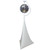 White 20" Mirror Ball Free-Standing Hook Fits 35mm Pole with 1 RPM Motor