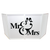 Mr and Mrs Facade Enhancement Scrims - Black Script on White | Set of Two
