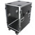 16U Space Amp Rack Mount ATA Flight Case | 24" Depth | Incl. 2x Side Tables and Casters