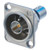 Isolated BNC chassis connector, feedthrough in nickel D-shape housing