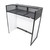 Vista DJ Booth Table Work Station with White Black Scrims and Carrying Bag