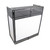 Vista DJ Booth Table Work Station with White Black Scrims and Carrying Bag